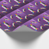 Papier Cadeau Pentacle de la déesse triple gay pride (Coin)