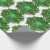 Papier Cadeau Pentacle on Holly Wreath (Coin)