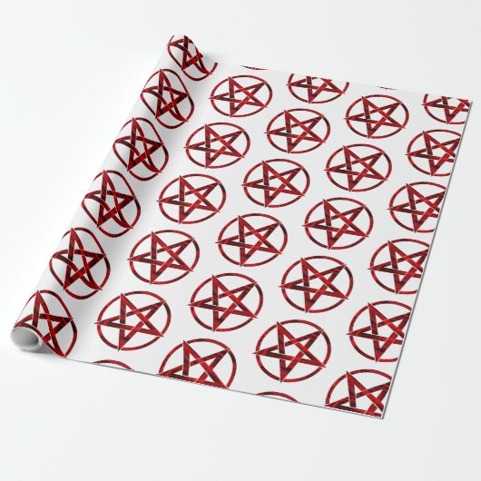 Papier Cadeau Pentagram Red Devil (Déroulé)