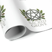 Papier Cadeau Pentagramme de Grove sacrée Wiccan (Coin rond)