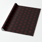 Papier Cadeau Pentagramme du Diable Rouge (Déroulé)