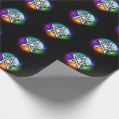 Papier Cadeau pentagramme du Wiccan (Coin)