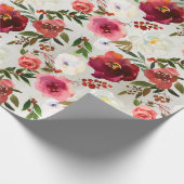 Papier Cadeau Peonies de Bourgogne rose Roses & Berries Garden (Coin)