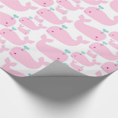 Papier Cadeau Pépinière de baleines roses Imprimer (Coin)