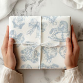 Papier Cadeau Pépinière Vintage Blue Toile de Jouy