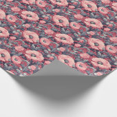 Papier Cadeau Pépites roses vintages florales (Coin)