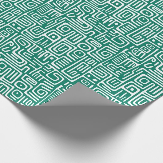 Papier Cadeau Pepper Green Boho visions africaines motif (Coin)