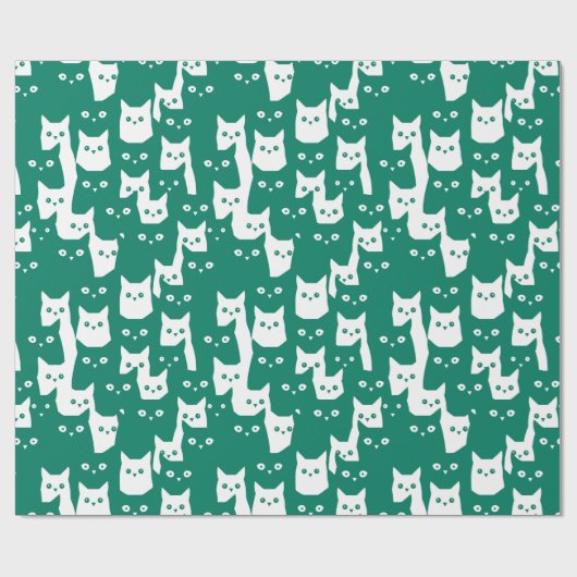 Papier Cadeau Pepper Green chats plaisir motif (Plat)