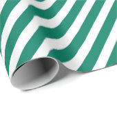 Papier Cadeau Pepper Green classique bandes diagonales motif (Coin rond)