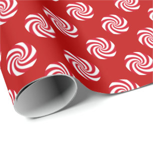 Papier Cadeau Peppermenthe Candy Swirl Noël