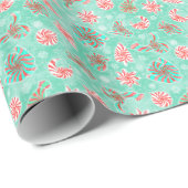 Papier Cadeau Peppermenthe Winter (Coin rond)