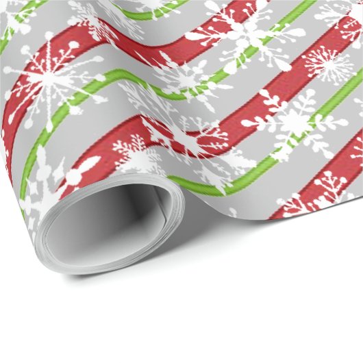 Papier Cadeau Peppermint rayures papier d'emballage personnalisé (Coin rond)