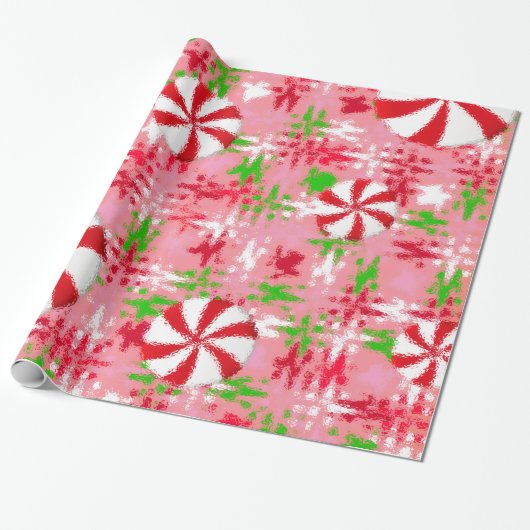 Papier Cadeau Peppermint Swirl (Déroulé)