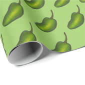 Papier Cadeau Peppers de poivre Jalapeño vert chaud Jalapenos Ve (Coin rond)