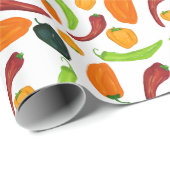 Papier Cadeau Peppers Pépicé sud-ouest Pepper Chili Cook (Coin rond)