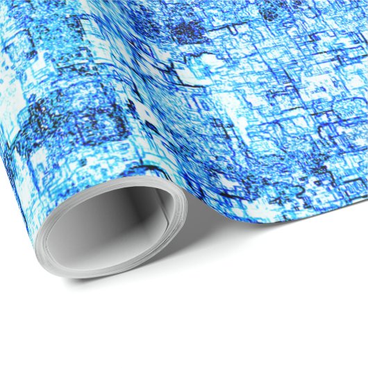 Papier Cadeau Pequenos entalhes em desenho como à caneta (Coin rond)