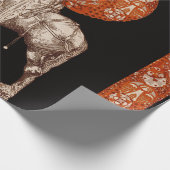 Papier Cadeau PERCEVAL LÉGENDE /QUÊTE DU SAINT GRAIL Noir Rouge (Coin)