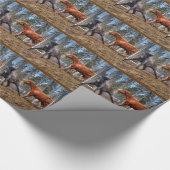 Papier Cadeau Percheron & Dun Ranch Chevaux de jeu de combat pho (Coin)