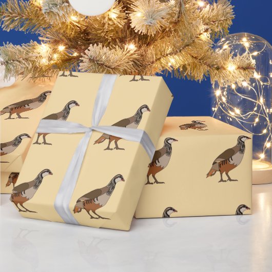 Papier Cadeau Perdrix Chukar Oiseau (Vacances)