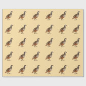 Papier Cadeau Perdrix Chukar Oiseau (Plat)