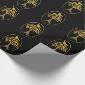 Papier Cadeau Perdrix dans un or de poirier (Coin)