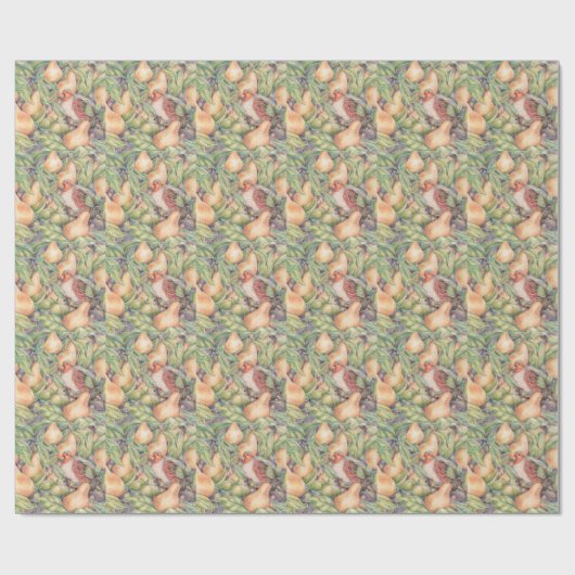 Papier Cadeau Perdrix dans un poirier (Plat)