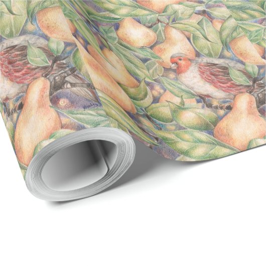 Papier Cadeau Perdrix dans un poirier (Coin rond)