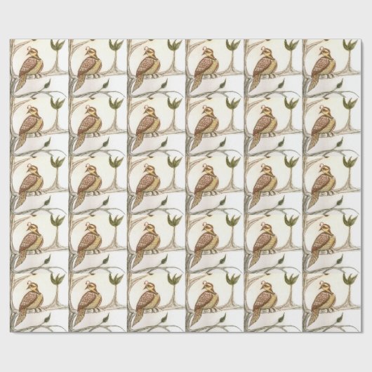 Papier Cadeau Perdrix dans un poirier vert (Plat)