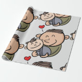 Papier Cadeau Père Et Bébé (Déroulé)