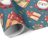 Papier Cadeau Père Noël (Coin rond)