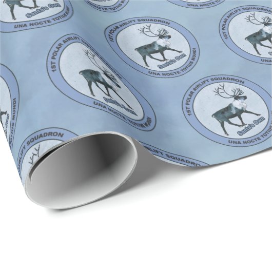 Papier Cadeau Père Noël 1er Polar Airlift Sqdn - Subduit (Coin rond)