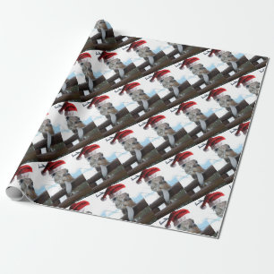 Papier Cadeau Père-Noël-à-langue-de-girafe