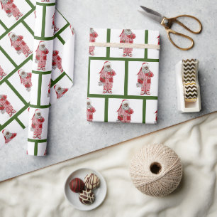 Papier Cadeau Père Noël afro-américaine dans le cadeau de Noël d