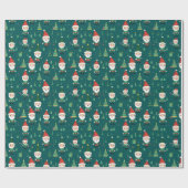 Papier Cadeau Père Noël aide à fêter la nuit (Plat)