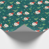 Papier Cadeau Père Noël aide à fêter la nuit (Coin)