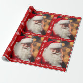 Papier Cadeau Père Noël Ajouter Garçon Fille Nom Noël Rouge (Déroulé)