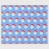 Papier Cadeau Père Noël au masque Noël 2020 (Plat)