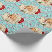 Papier Cadeau Père Noël avec des menthes poivrées (Coin)