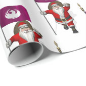 Papier Cadeau Père Noël Avec Drapeau De Phoenix (Coin rond)