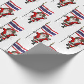 Papier Cadeau Père Noël Avec Drapeau De Thaïlande (Coin)