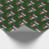 Papier Cadeau Père Noël Avec L'Enseigne De La Pays-Bas (Coin)