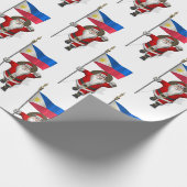 Papier Cadeau Père Noël Avec L'Enseigne Des Philippines (Coin)