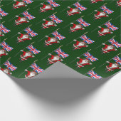 Papier Cadeau Père Noël Avec L'Enseigne Du Royaume-Uni (Coin)