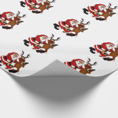 Papier Cadeau Père Noël avec orignal (Coin)