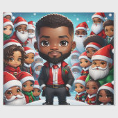 Papier Cadeau Père Noël Baby ! Enveloppement (Plat)