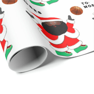 Papier Cadeau Père Noël basket-ball