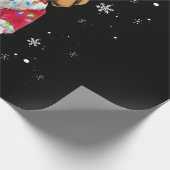 Papier Cadeau Père Noël Beagle renne Léger cadeaux de Noël (Coin)