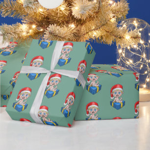 Papier Cadeau Père Noël bébé