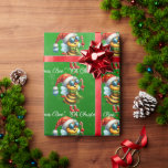 Papier Cadeau Père Noël Bee "Oh Christmas Bee"<br><div class="desc">Enveloppez vos cadeaux dans ce papier d'emballage spécialement créé de petites abeilles habillées de chapeaux de Père Noël avec le message "Oh Christmas BEE,  Oh Christmas BEE"</div>