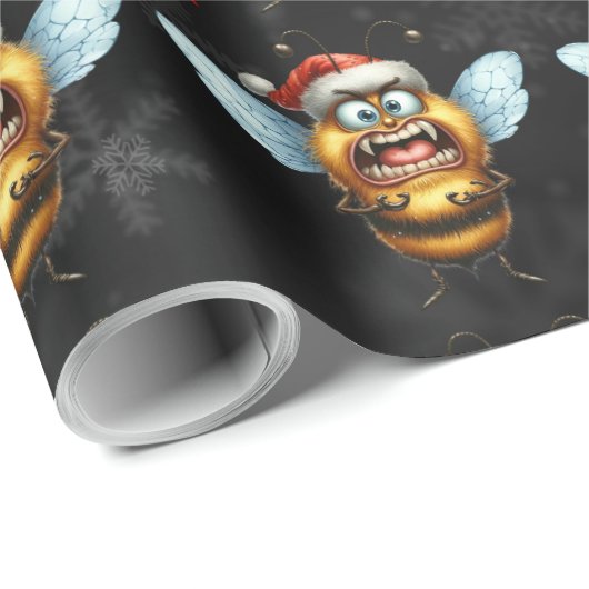 Papier Cadeau Père Noël Bee viens maintenant c'est pas si mal ! (Coin rond)